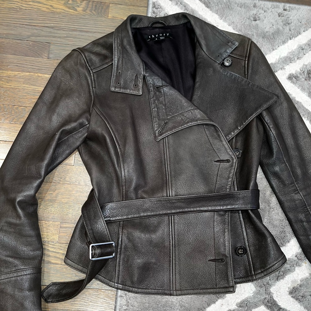 Theory Tatiana Leather Jacket